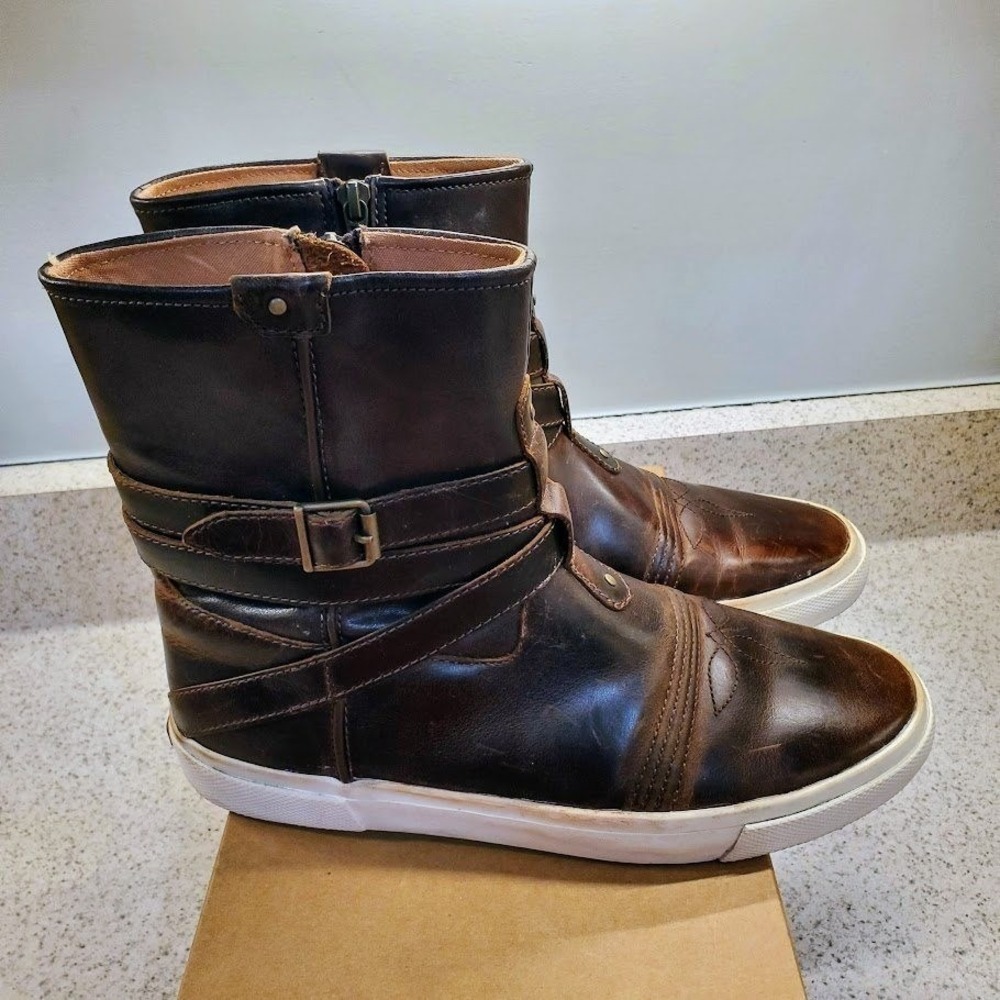 Durango Women's Lifestyle Dark Brown Leather Zip Up Athletic Style Boots Size 9M - Picture 3 of 13